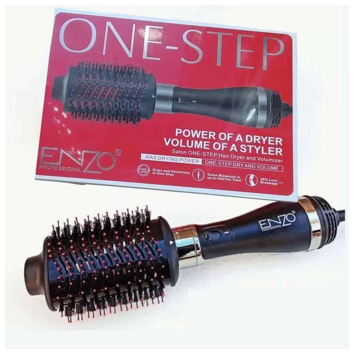Enzo Brosse Coiffante Rotative Électrique Pour Cheveux One Step, couleur aléatoir