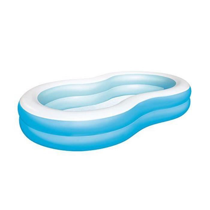 Piscine familiale Bestway Big Lagoon De Luxe - Forme en huit - 262 x 157 x 46 cm - Structure I-beam