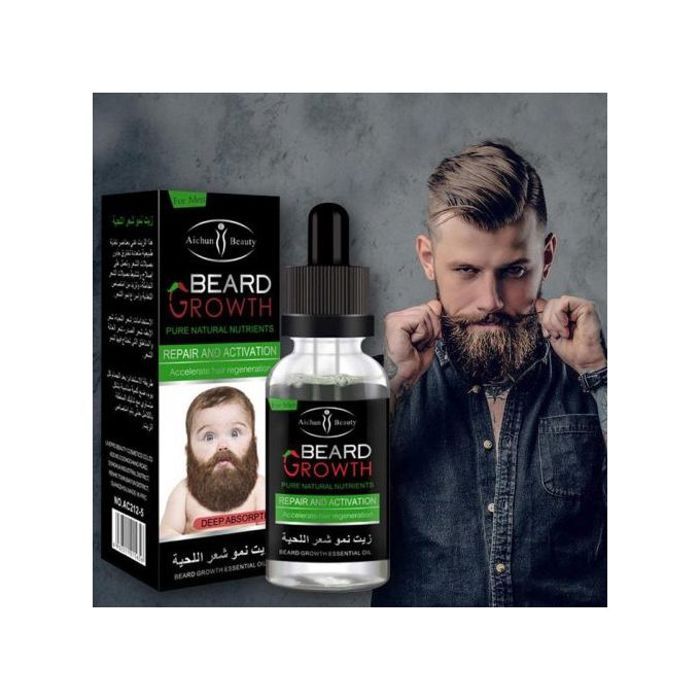 Huile pour barbe - GENERIC - Moustache Miracle - 30 ml - Hydratant - Tous types de cheveux