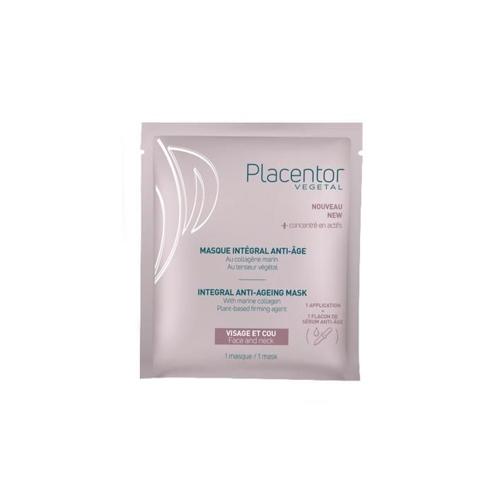Masque Tissu - PLACENTOR - Anti-Âge - 20ml - Pour Tous Types de Peau - Prêt à l'Emploi