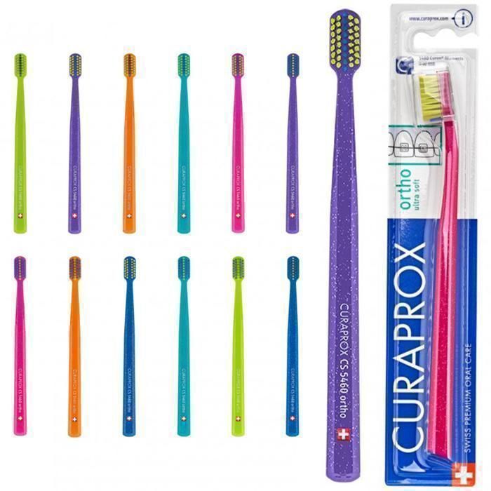 Brosse à dents - Curaprox - CS 5460 Ortho - Ultra souple - Hypoallergénique - Pour appareils dentaires