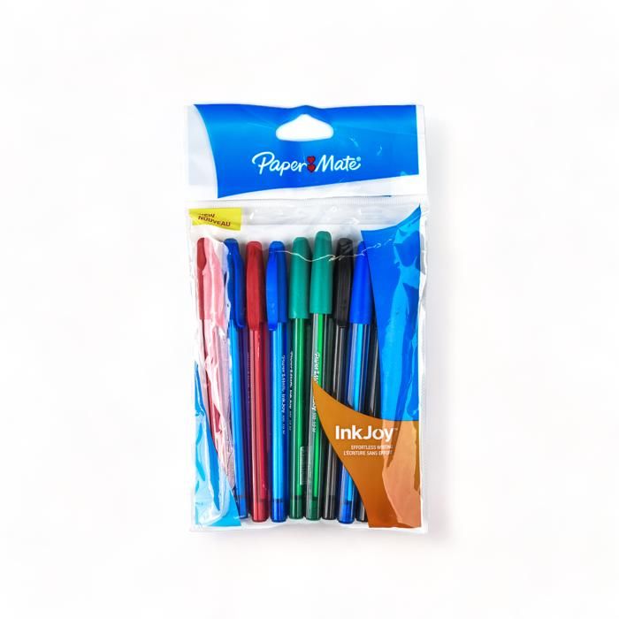LOT DE 10 STYLOS A BILLE BLISTER INKJOY