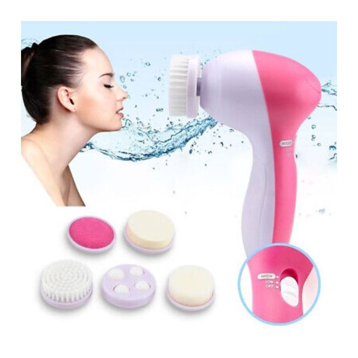 5 en 1- Brosse électrique de nettoyage et massage du visage et de corps