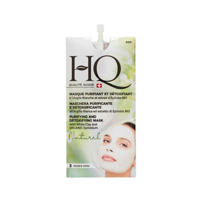 Masque Purifiant - HQ - 3 Doses 15ml - Argile Blanche - Extrait d'Epilobe - Vegan