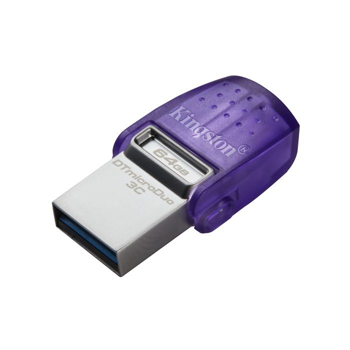 Clé USB - KINGSTON - Dt Microduo 3C - 64 Go - USB Type-A et Type-C - USB 3.0