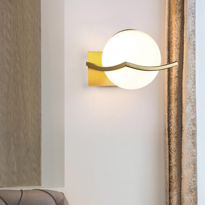 Applique murale - CARLA - MEDITATION - Gold - H 15CM x L 19,5CM - LED E27 12W