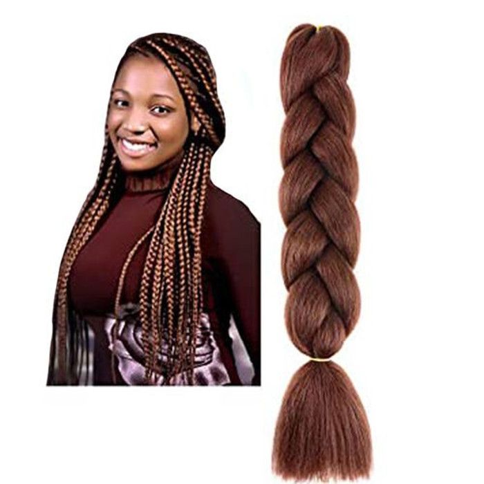 Extension de cheveux tressés - MARRON - Châtain - Pour femmes - Adulte - Originale et colorée