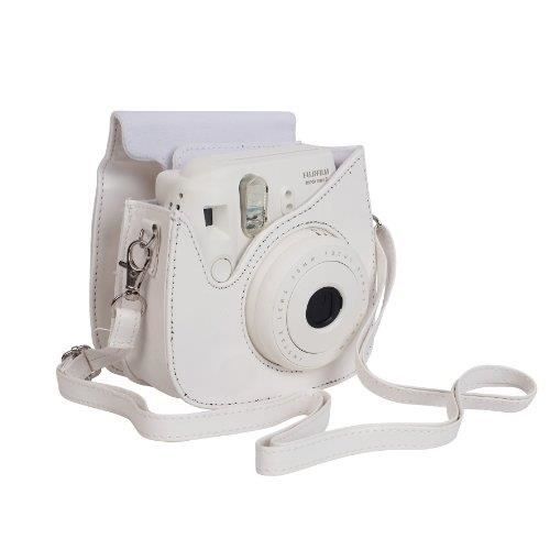 Housse pour appareil photo Fujifilm Instax Mini 8 - Blanc - Etui - Matière douce pour éviter les rayures