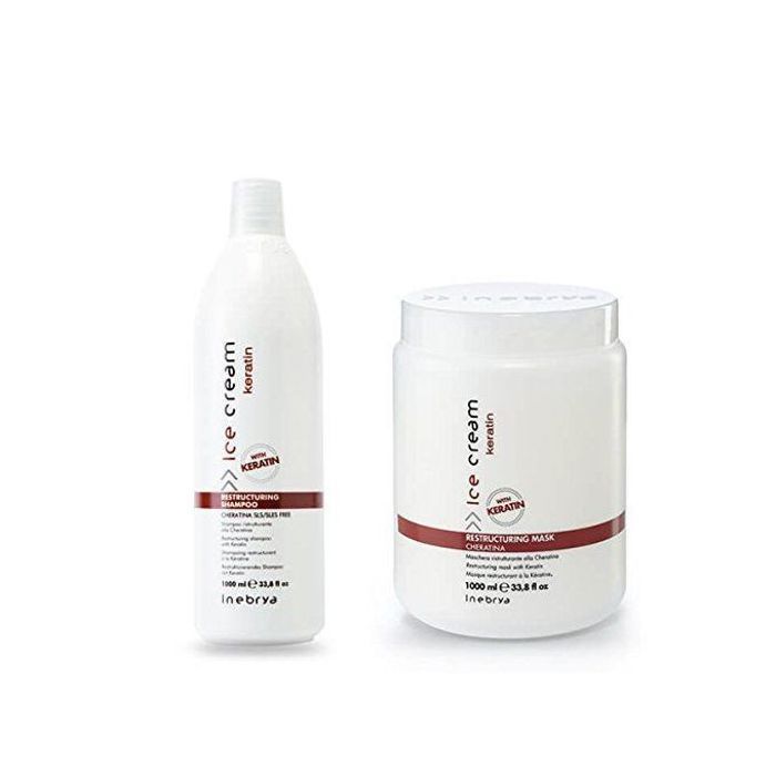 Pack Shampoing + Masque Inebrya Ice Cream, 1000ml
