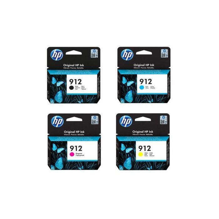 Pack de 4 cartouches 912 noir et couleurs Originales