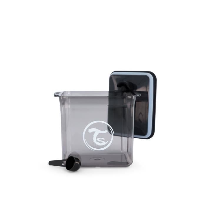 Twistshake Récipient pour lait maternisé résistant à l'humidité - Distributeur de lait en poudre scellé - Stockage - 1700 ml -Noir