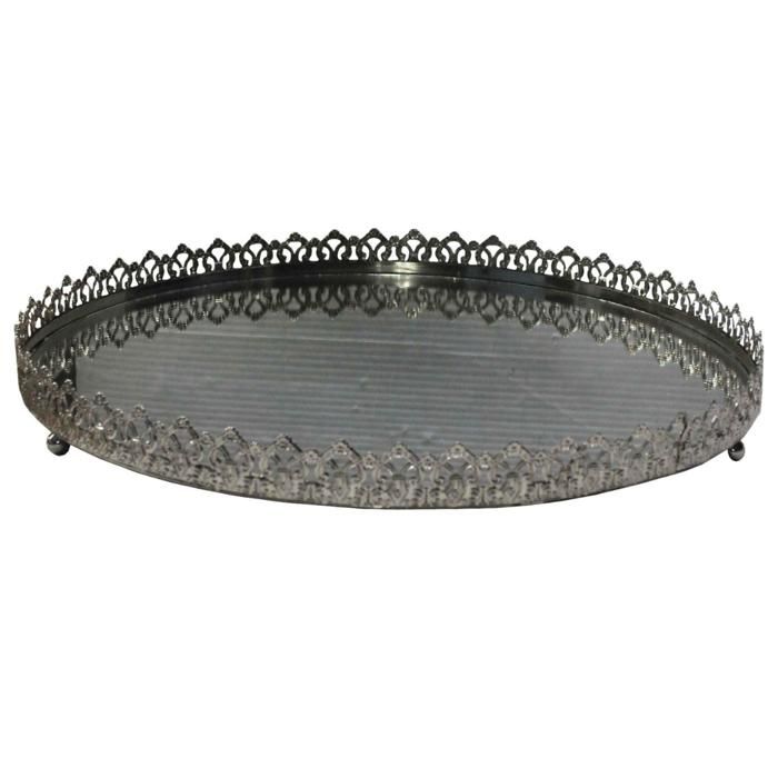 Plateau - Prestige - Verre Mercurisé - 40,64x5,08 cm - Élégant - Chic
