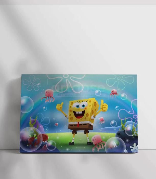 Tableau décoratif Spong in rainbow L 90 x H 60 cm- artdose.ma