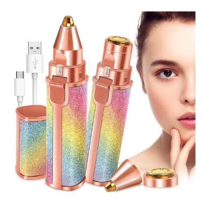 2en1 Epilateur électrique à sourcils,Visage et corps,Rechargeable cable USB TG