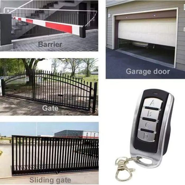 Télécommande de porte de garage - MARQUE - 433MHz - Sans fil - Facile à installer - Noir