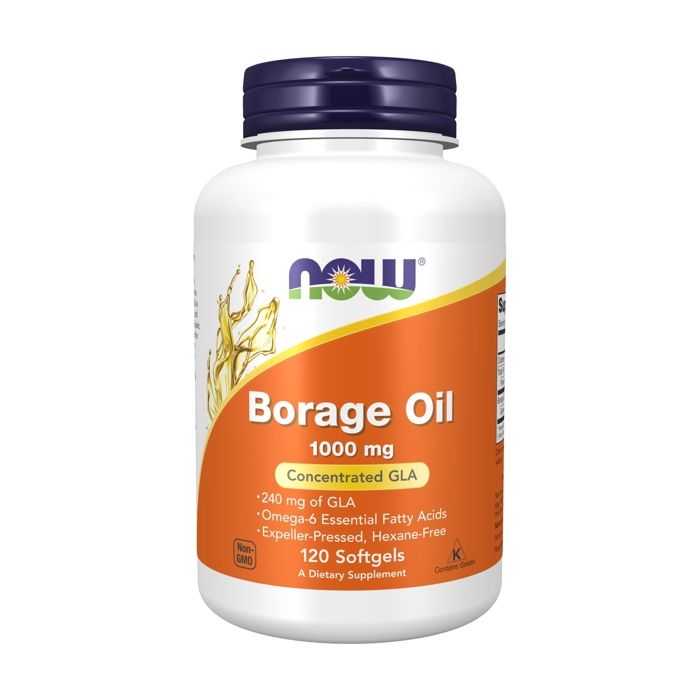 Now Foods, Huile de bourrache,1000 mg,60 gélules.