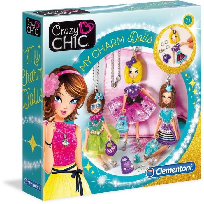 CLEMENTONI Crazy Chic - Pendentifs poupées Charm dolls - Création bijoux