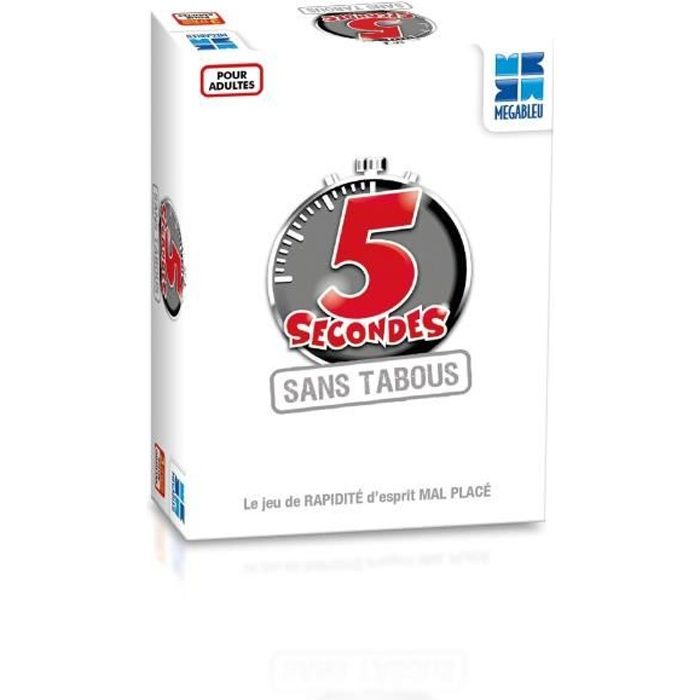 Jeu de questions-réponses MEGABLEU - 5 secondes sans tabous - Adulte - Blanc
