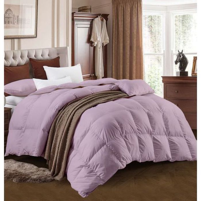 Couette - DWIRTY - Rose - Microgel Antiallergique - 220x240cm - Facilité d'entretien