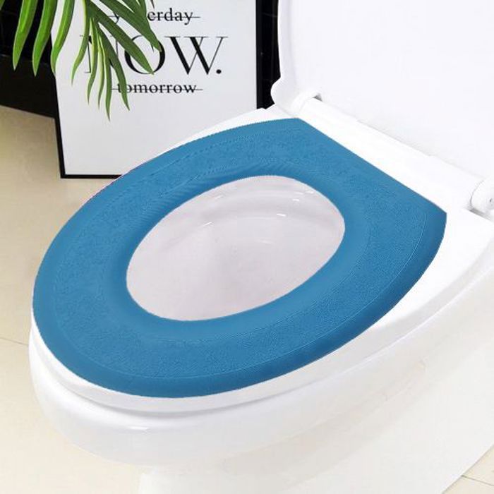 Couverture Siège De Toilette, Tapis De Toilette, couvercle Siège De Bain Bleu