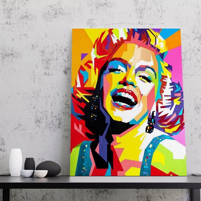 Tableau Décoratif - Pop Art Velours Intrigue Visuelle - 60 x 90 cm - Multicolore - Contemporain