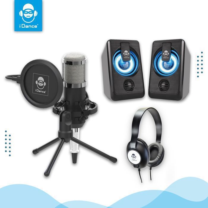 Micro à condensateur-iDance PODCAST STUDIO PRO (BK)