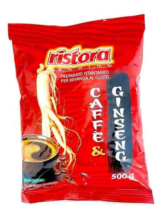 CAFÉ AU GINSENG EN POUDRE. RISTORA - 500G - 100% ITALIEN.