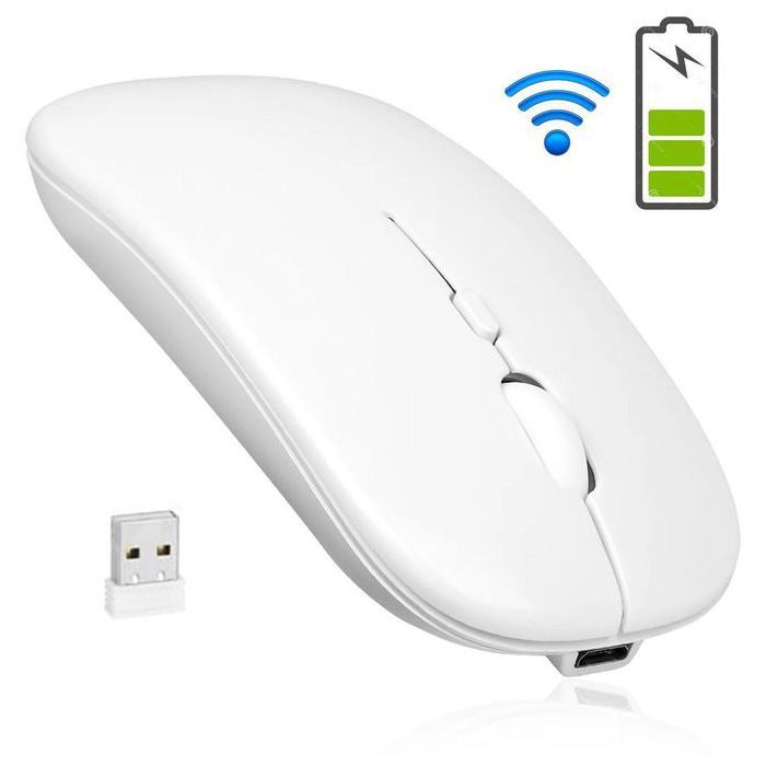 Souris wireless sans fil USB, Rechargeable, ergonomique et silencieuse, accessoire pour ordinateur portable et Pc