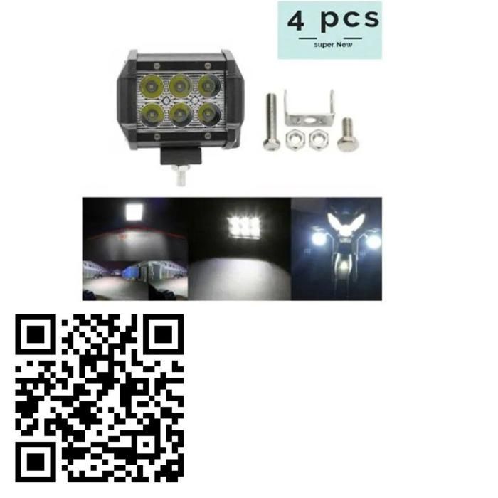 Lot de 4 Projecteurs LED Rectangulaires – Phares Antibrouillard pour Voiture, Camion, Remorque