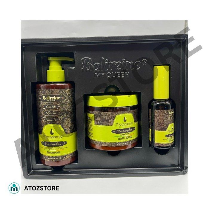 Pack Cheveux Balireine shampoing 300ml + masque 250 ml + sérum 50 ml Protein Macadamia, Sans sulfate