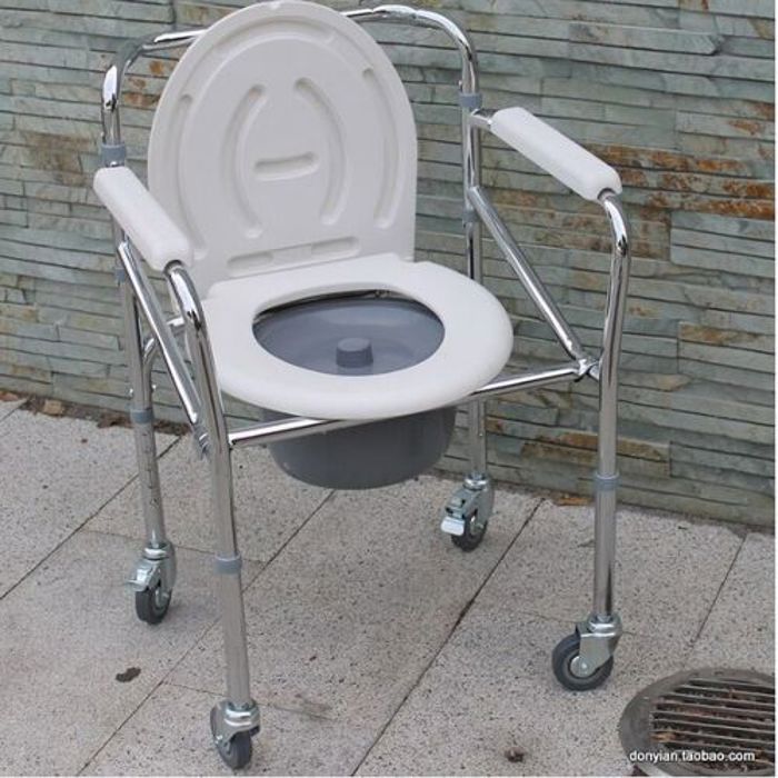 Chaise de Toilette Pliable antidérapante en fer forgé