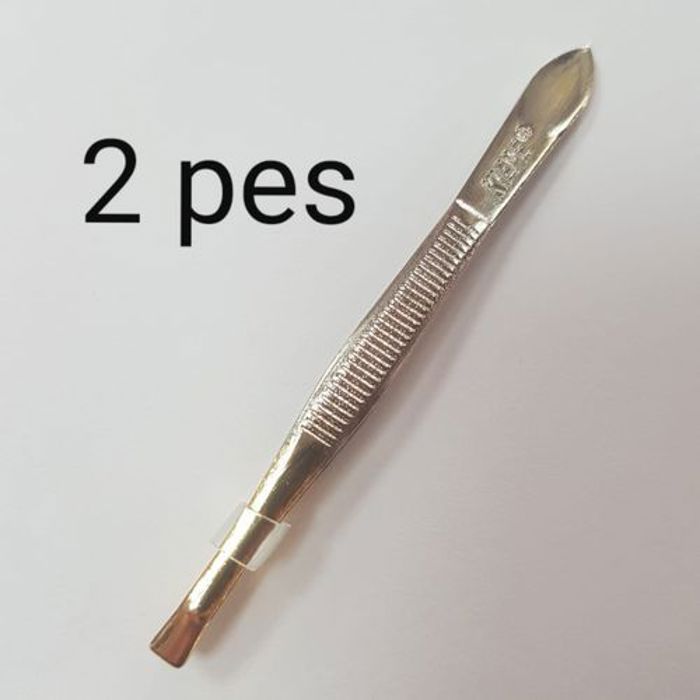 Pince à epiler en dorée ( 2 pieces)
