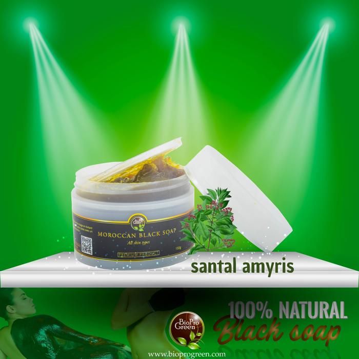 Savon noir Marocain BIO parfumé à santal amyris- Sabone béldi
