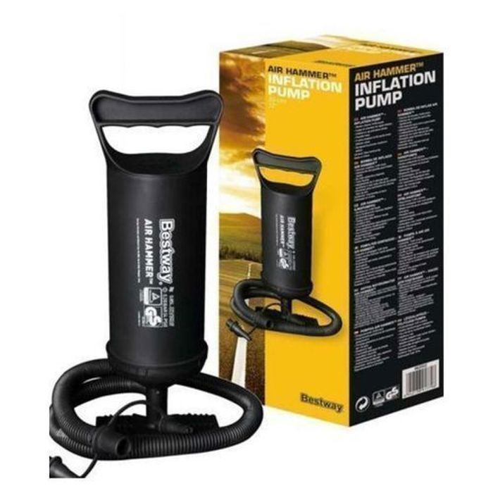 Pompe à main - BESTWAY - Gonfleur à air - 36 cm - 3 adaptateurs - Débit d'air maximum