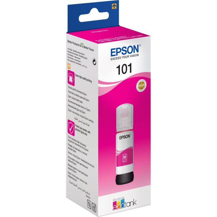 Bouteille d'encre 101 Magenta EcoTank d'origine (C13T03V34A)