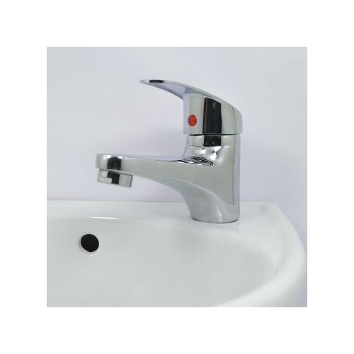 Robinet Mitigeur pour Lavabo Chromé, + 2 flexibles