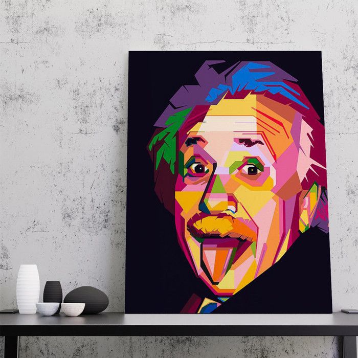 Tableau Décoratif - Pop Art Velours Éclat Intemporel - 60 x 90 cm - Multicolore - Contemporain