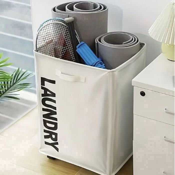 Panier à linge Grande Capacité Pliable avec Roues