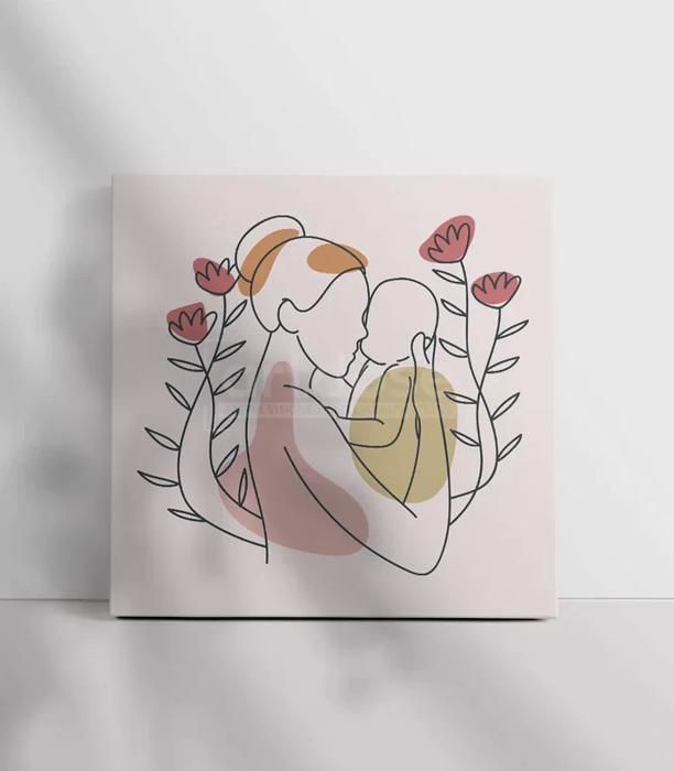 Tableau décoratif Maternal Bond L100 x H100 cm- artdose.ma