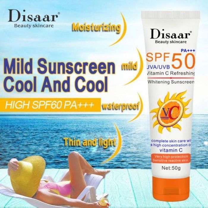 Disaar soins de la peau crème solaire pour le visage et corps spf 50/60 + piégeur de radicaux sans huile anti oxydant uva/uvb 40g