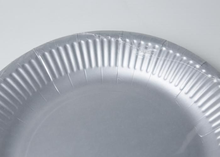 Assiettes en carton - Noname - Rond - 23 cm - Argent - Lot de 10