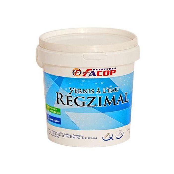 FACOP Regzimal Vernis à eau brilliant pour protection des fonds absorbants