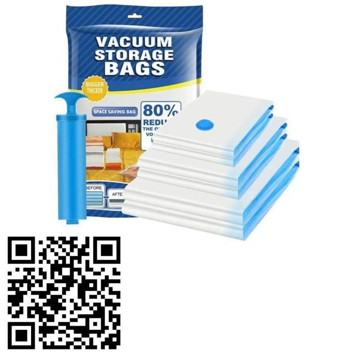 Sacs de compression avec pompe lot de 6 pour optimiser l’espace de rangement