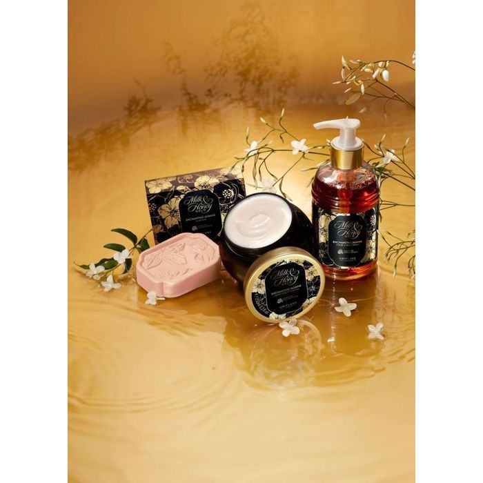 Pack soin du corps - Milk And Honey - Gold - Gel nettoyant 300ml - Savon doux - Crème hydratante 250ml