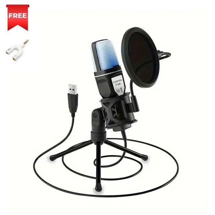 Microphone de jeu yanmai, microphone USB PC pour videos de podcast, medias en direct