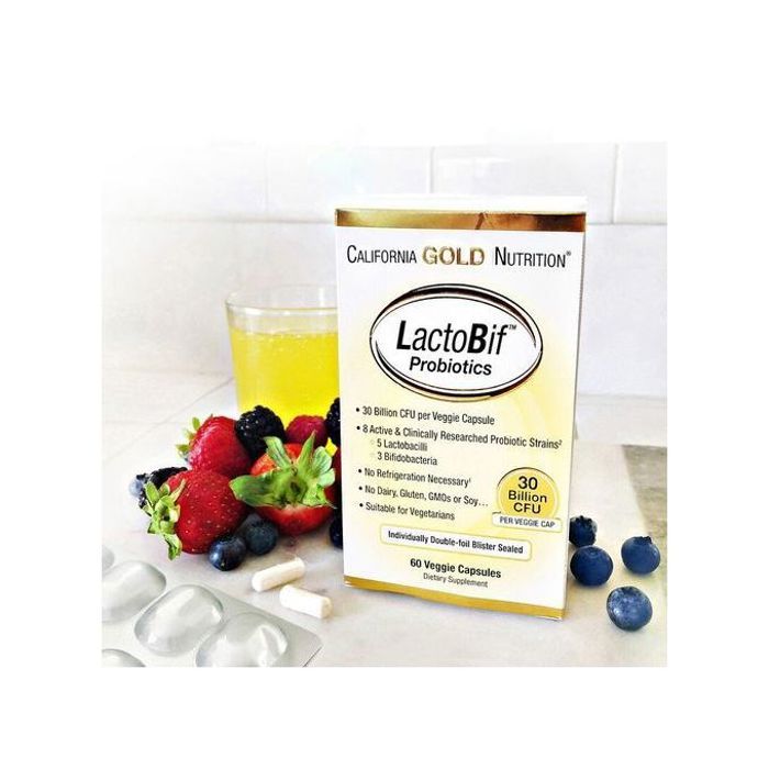 Probiotiques LactoBif 30 milliards d'UFC 60 capsules végétarienne