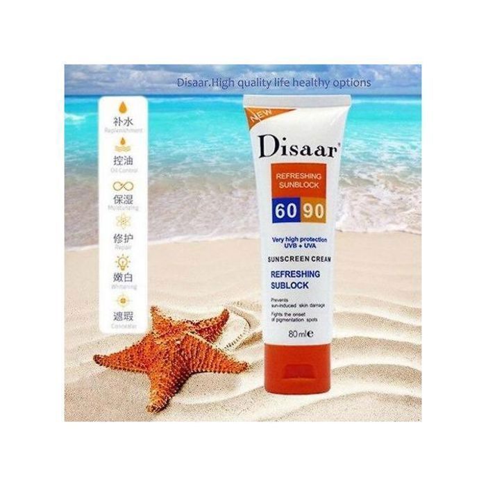 Disaar protection solaire uv isolante, correcteur étanche spf 60 - 90