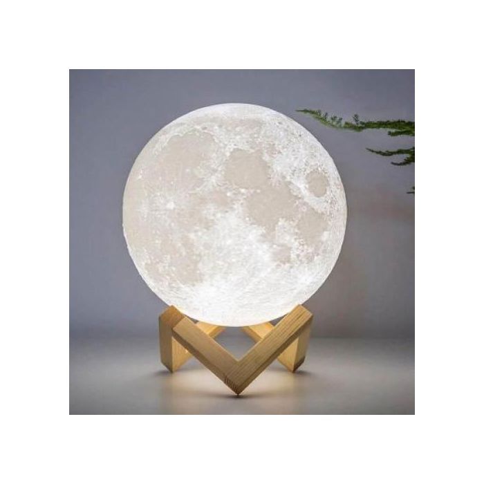 Lampe Lune 3D - GENERIC - Luminaire décoratif - Blanc - 20 cm - Intérieur