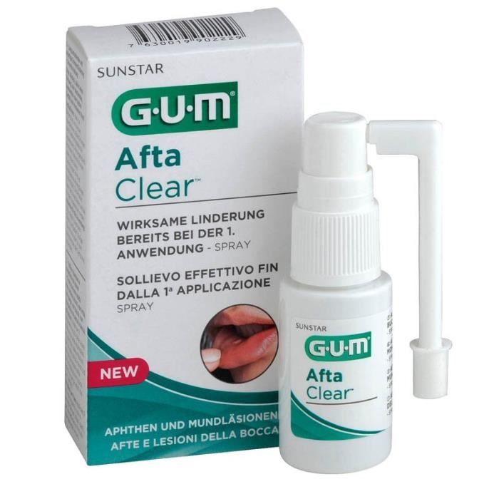 Gum Afta Clear Spray Apaisant Aphtes Lésions 15ml