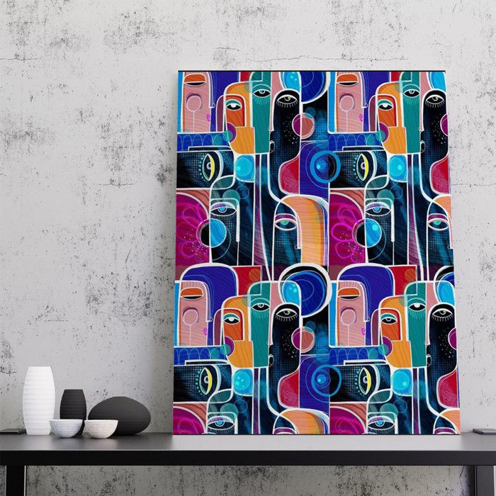Tableau Décoratif - Pop Art Édition Velours - 60 x 90 cm - Multicolore - Design Contemporain
